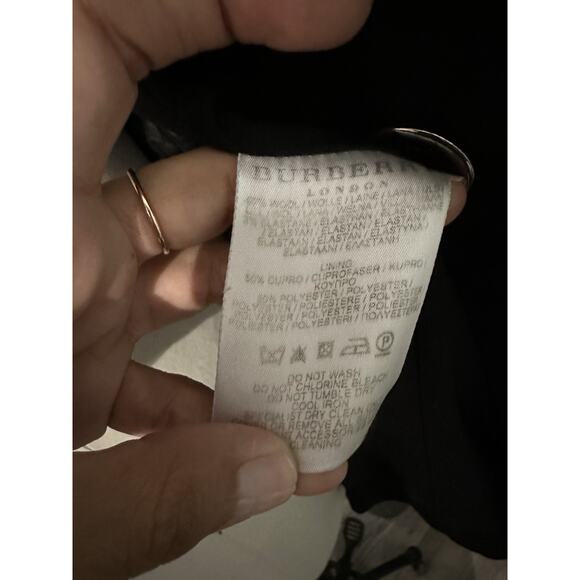 Burberry Womens Black Solid Blazer Jacket Size 6 Italy - Picture 7 of 7